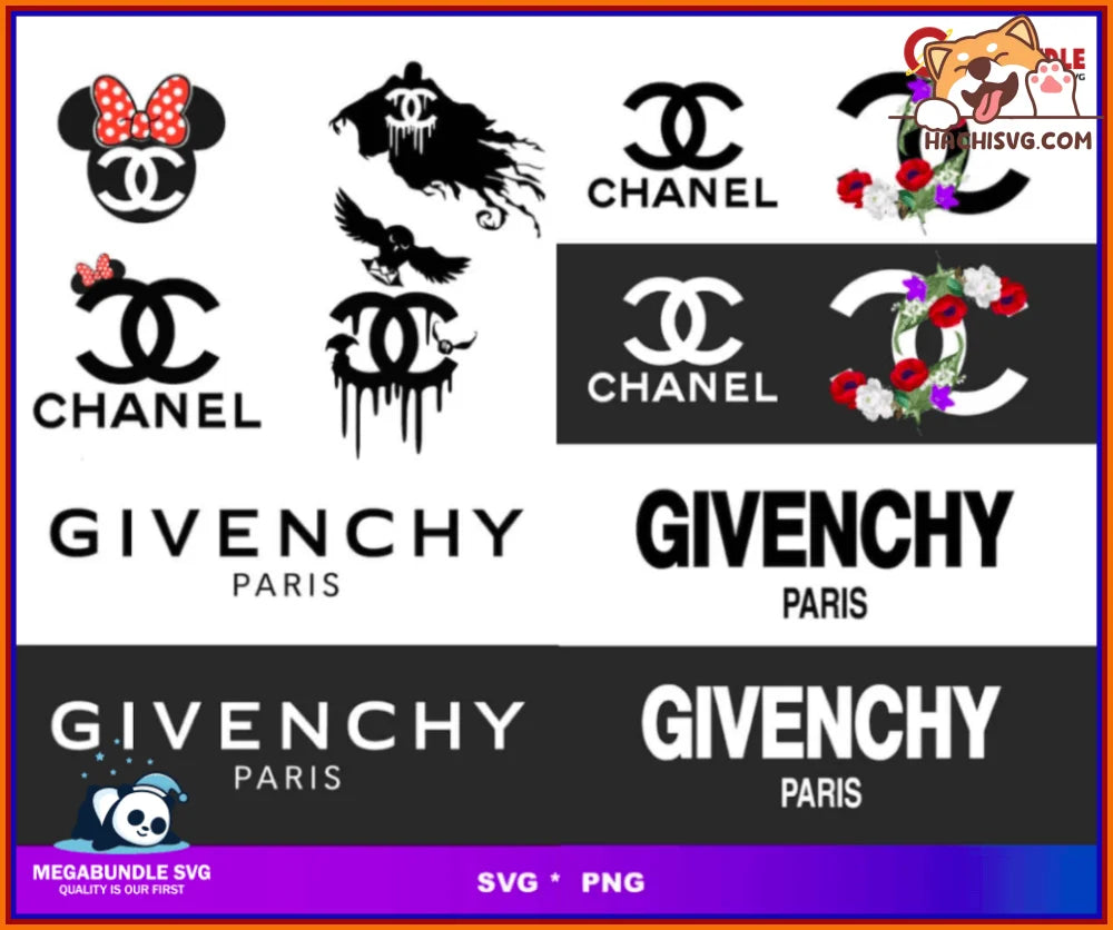 150+ Fashion brands logo bundle svg, png, dxf, eps – Hachisvg