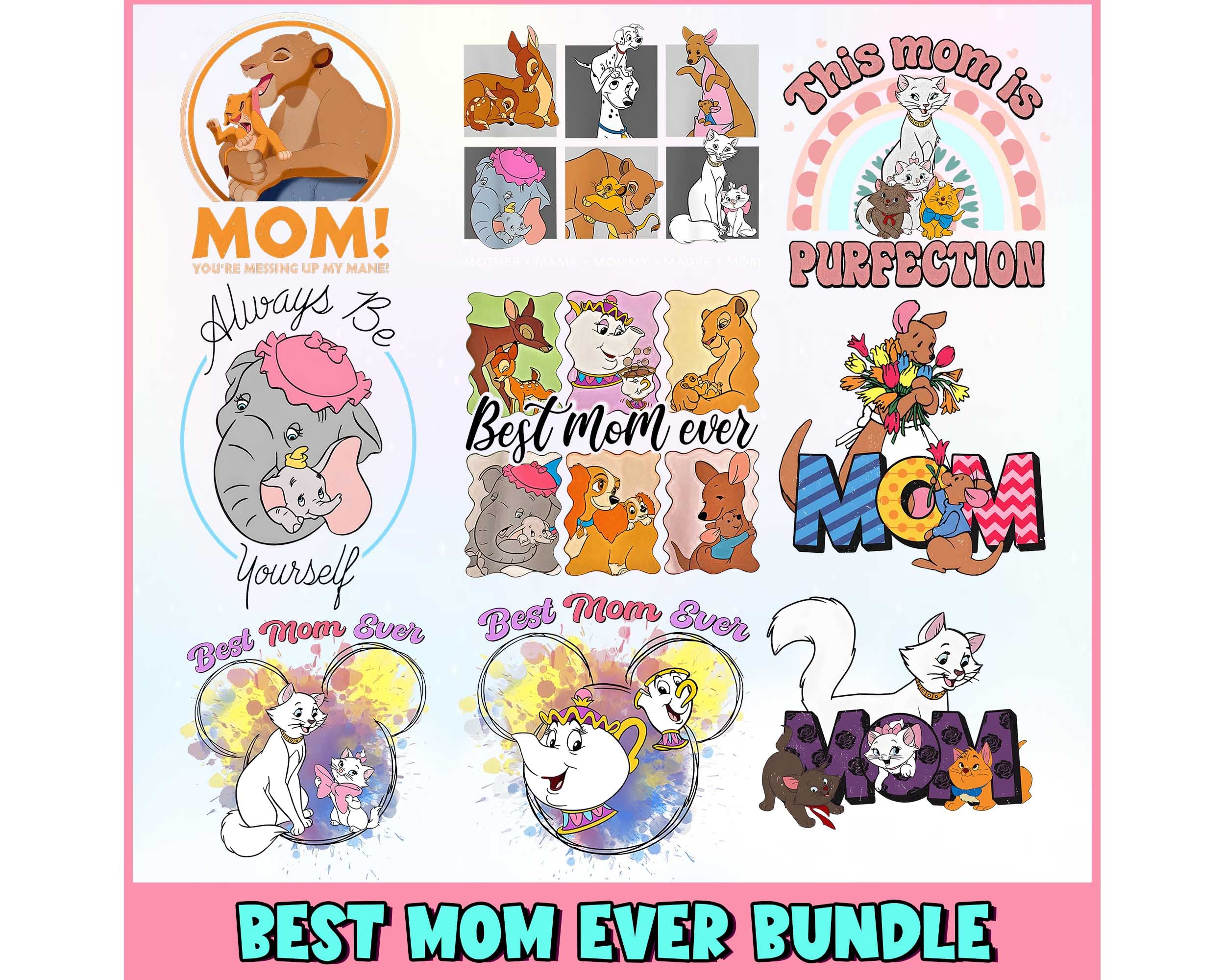 Best Mom Ever Png, Cartoon Character Png