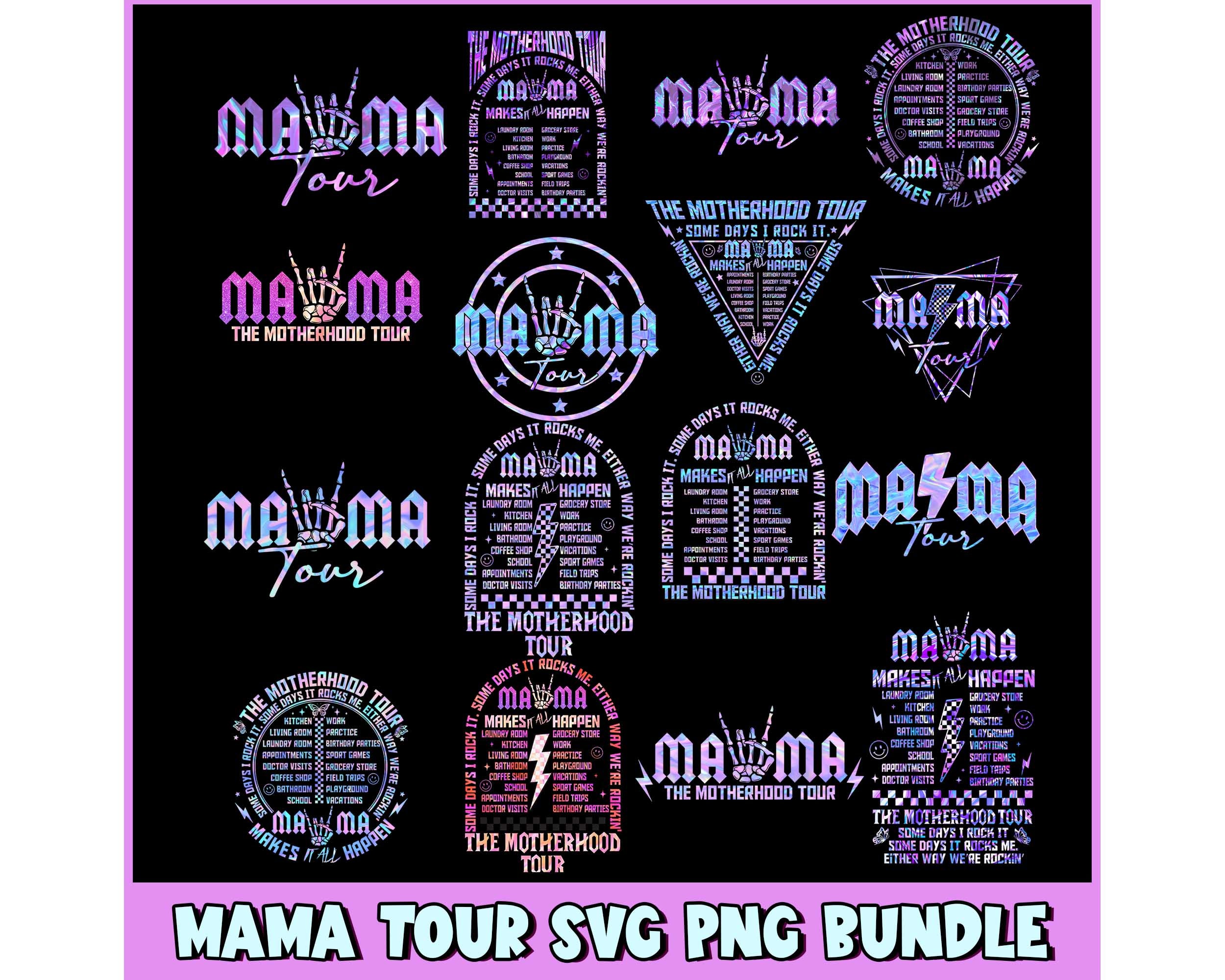 Bundle Mama Tour Png, Some Days I Rock It Png, Funny Mama Skeleton Png