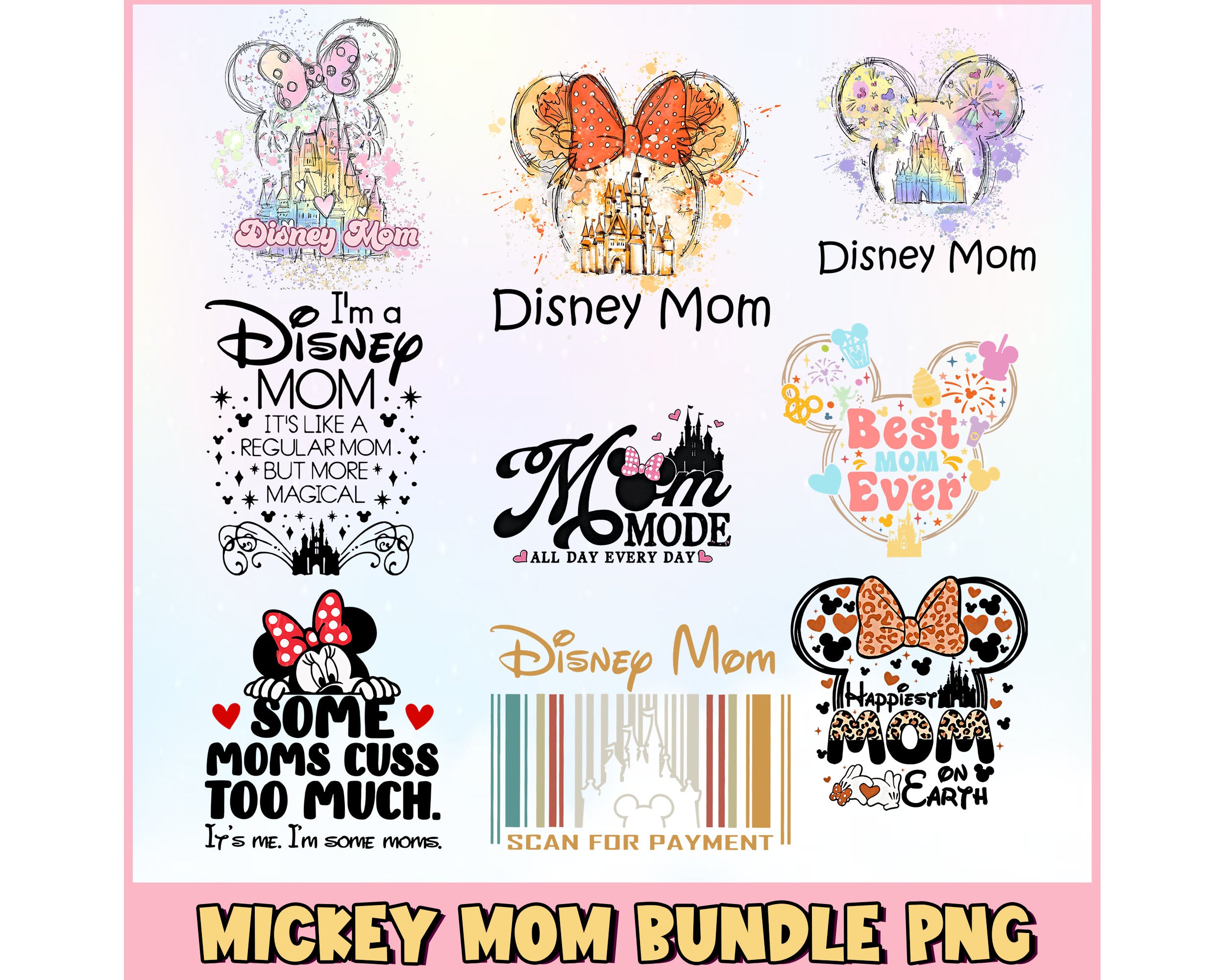 Mickey Mom Bundle Png Instant Download
